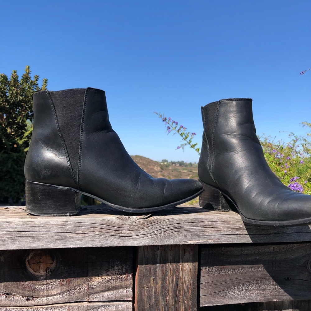 Urban leather booties